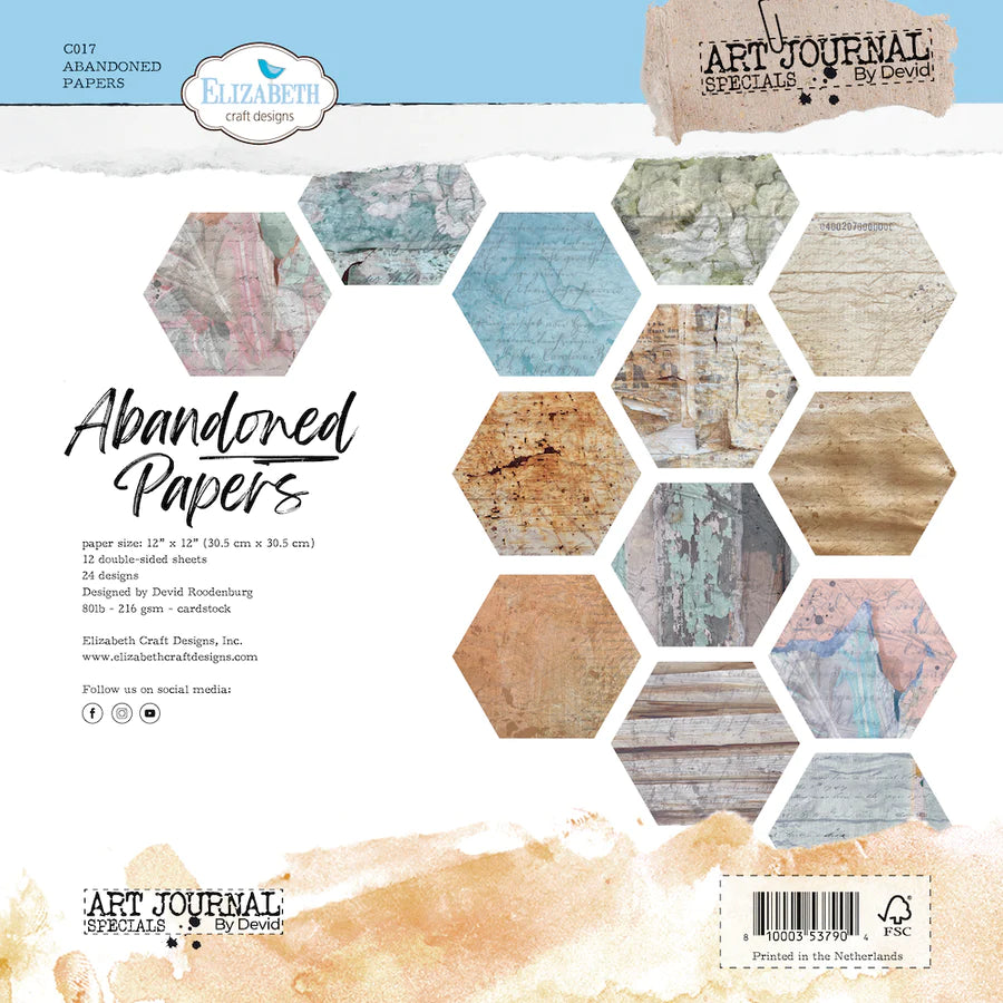 Elizabeth Craft Designs Abandoned Papers 12” x 12” Paper